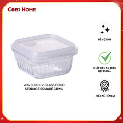 Hộp Thủy Tinh Chịu Nhiệt Wavelock V , Nhiều Size , dễ dàng lựa chọn . Nhập  khẩu chính hãng Cobi home.