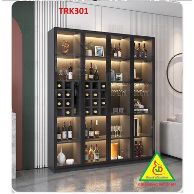 Tủ rượu gỗ MDF cánh kính TRK301B - Nội thất lắp ráp Viễn Đông ADV