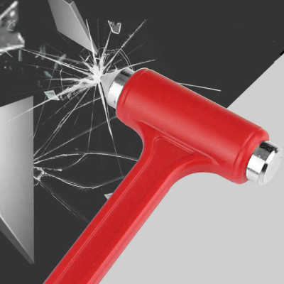 Búa phá kính thoát hiểm ô tô tàu xe loại to có đế gài AC-859