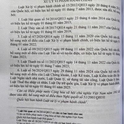 Luật Xử Lý Vi Phạm Hành Chính (sửa đổi, bổ sung năm 2025) các văn bản quy định chi tiết và biện pháp thi hành