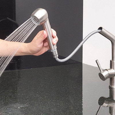 Vòi rửa chén nóng lạnh 2 chế độ chảy, dây kéo Inox SUS 304 Eurolife EL-T10R