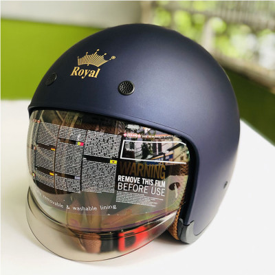 Mũ bảo hiểm 3/4 size XL Royal M139 - Hàng chính hãng - Xanh tím 