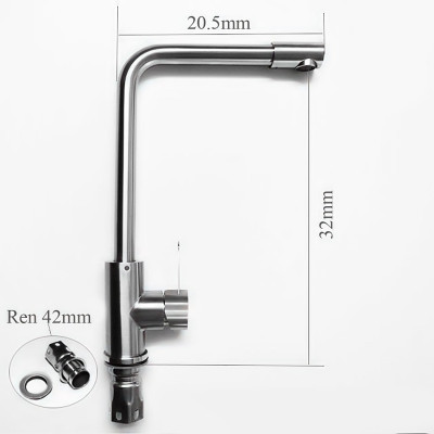 Vòi rửa chén nóng lạnh Inox SUS 304 đầu vòi xoay 360 độ Yamato 
