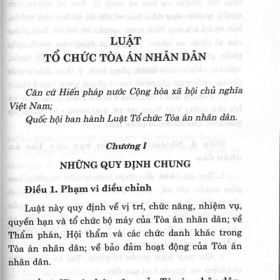 Luật tổ chức tòa án nhân dân năm 2024