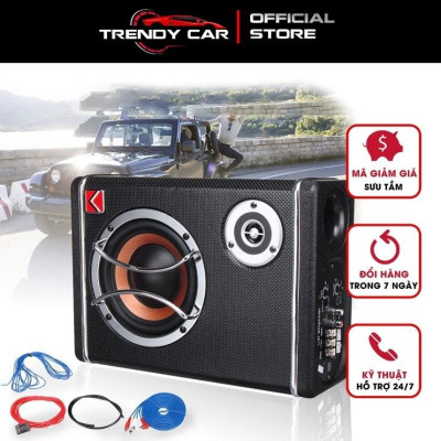 Loa Sub hơi siêu trầm Loa Sub gầm ghế mini 6 inch 400W 12V vuông siêu mỏng loa hàng nội địa KUERL