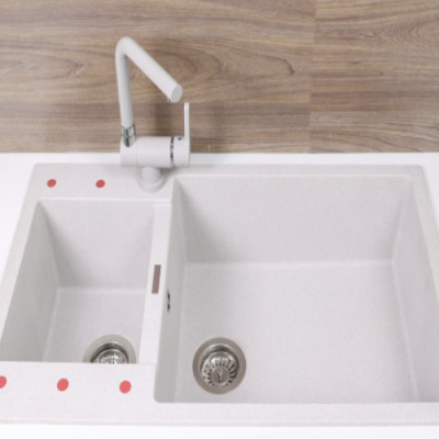 Chậu Rửa Chén Carysil ENC2 - 80% Bột Đá Granite Tự Nhiên - Hàng Chính Hãng