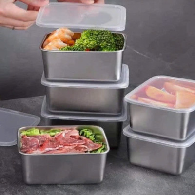 HỘP INOX ĐỰNG THỰC PHẨM KÈM NẮP NHỰA - Hàng chính hãng