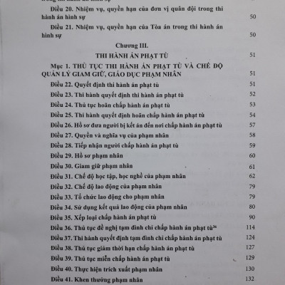 Chỉ Dẫn Luật Thi Hành Án Hình Sự