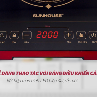 Bếp Hồng Ngoại Sunhouse SHD6014Đ - Đen - Hàng chính hãng