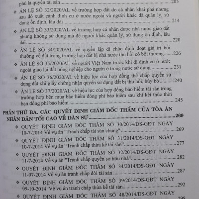 Tuyển Tập 37 Án Lệ Và Các Quyết Định Giám Đốc Thẩm Của Tòa Án Nhân Dân Tối Cao Về Hình Sự, Dân Sự, Kinh Tế, Lao Động