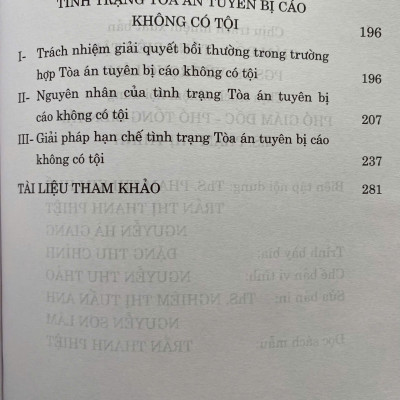 Toà Án Tuyên Bị Cáo Không Có Tội 