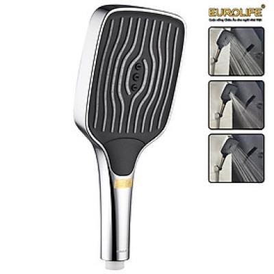 Bộ tay dây sen 3 chức năng chảy, nhựa ABS mạ Chrome Eurolife EL-125SH-T