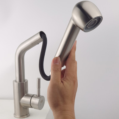 Vòi rửa chén nóng lạnh 2 chế độ chảy, dây kéo Inox SUS 304 Eurolife EL-T10R