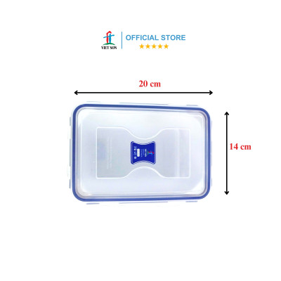[TẶNG KHAY RÁO NƯỚC] Hộp Đựng Thực Phẩm VIETSON 1600ml Nắp Khóa 4 Cạnh Kín Hơi