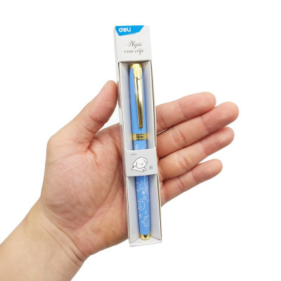 Bút Máy Kim Loại - Deli CQ893 - Màu Xanh Dương