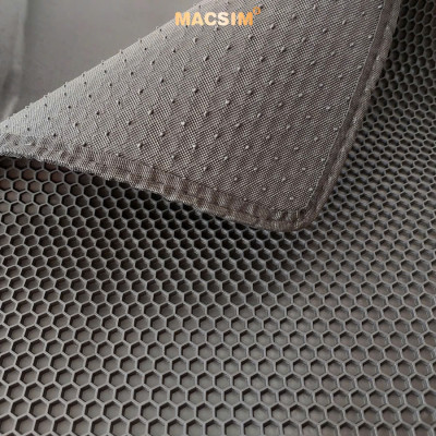 Thảm 2 lớp (sd3) dạng lưới lục giác cho Toyota Prado 2010-2023 bề mặt cao su siêu sạch nhãn hiệu Macsim