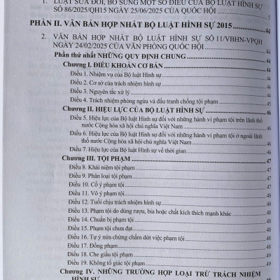 Bộ Luật Hình Sự Năm 2015 ( Sửa Đổi, Bổ Sung Năm 2017, 2025 )