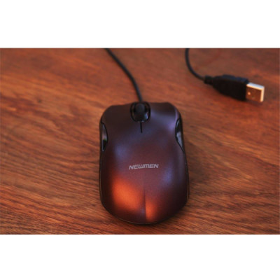 Chuột máy tính có dây Newmen M266 (USB, Purple) - Hàng chính hãng