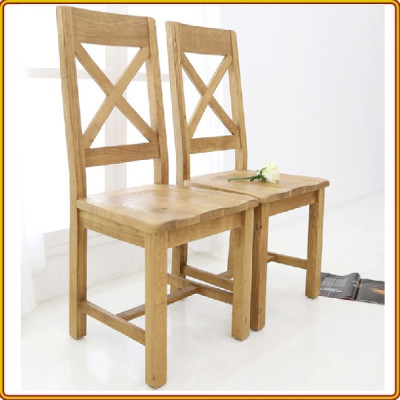 Ghế ngồi phòng ăn Tundo gỗ sồi màu tự nhiên lưng X