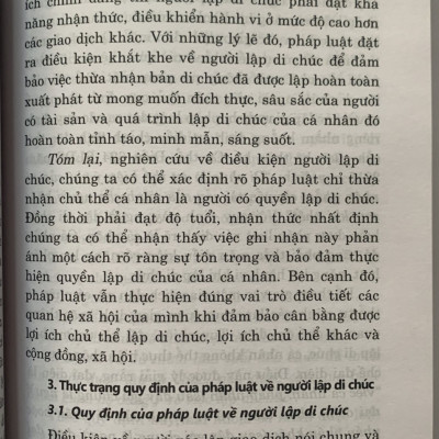 Di chúc và điều kiện có hiệu lực của di chúc