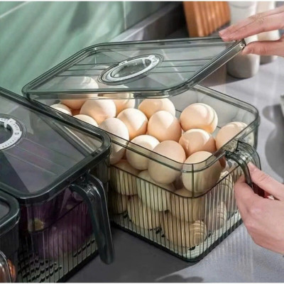 Hộp Đựng Thực Phẩm 3L Có Nắp Tách Nước Và Tay Cầm Tiện Lợi – Hộp Bảo Quản Đồ Ăn Tủ Lạnh - Hộp Lạnh - HÀNG CHÍNH HÃNG MINIIN