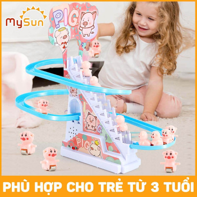 Vịt leo cầu thang tuột trượt ống nước đồ chơi trong nhà cho bé giá rẻ.