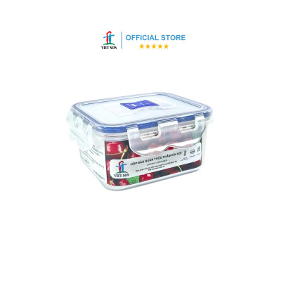 [TẶNG KHAY RÁO NƯỚC] Hộp Đựng Thực Phẩm VIETSON 600ml Nắp Khóa 4 Cạnh Kín Hơi