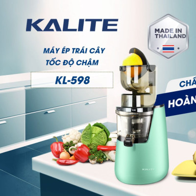 Máy Ép Chậm Cao Cấp Kalite KL-598 Kiệt Nước Tiêu Chuẩn Châu Âu 0.4 Lít Công Suất 400W - Hàng Chính Hãng