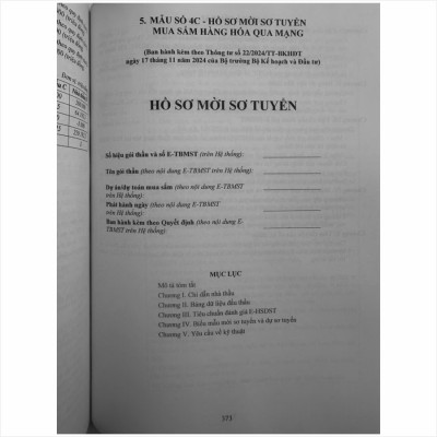 Sách Tuyển Tập Mẫu Hồ Sơ Mời Thầu Mua Sắm Hàng Hóa Trên Hệ Thống Mạng Đấu Thầu Quốc Gia - V2510D