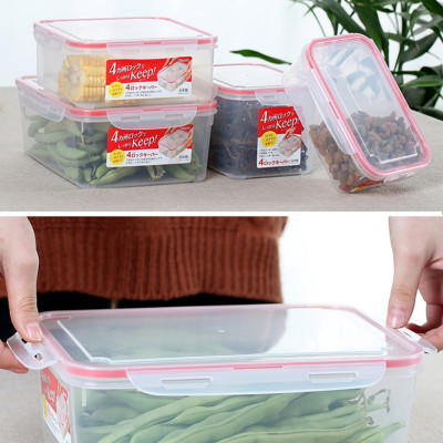 Bộ 03 hộp thực phẩm chữ nhật inomata 1300ml hàng nội địa Nhật Bản No.1851#