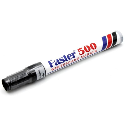 Vỉ 2 Bút Lông Bảng Faster 500 Mực Xanh Và Đen + Đồ Bôi Bảng - Faster WBE-F-SET6-BLBK (Mẫu Màu Giao Ngẫu Nhiên)