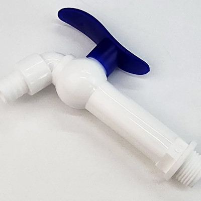 Bộ 3 vòi hồ tay xanh nhựa PP, thân dài, ren 21-27mm Eurolife EL-VHX2127-D (Trắng xanh) (3 cái)