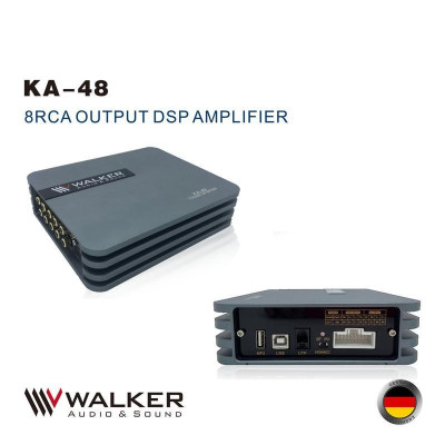 DSP Bộ khuếch đại âm thanh kèm Amply WALKER KA-48 kết nối Bluetooth công suất 240W Amply xe hơi hàng cao cấp của Germany