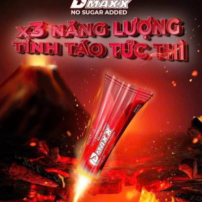 DMAXX thức uống bổ sung vitamin năng lượng không đường DAMODE 57 gói màu đỏ mỗi gói 2,2gr