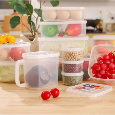 Combo 03 chiếc Hộp thực phẩm có tay cầm Nakaya 1000ml hàng nội địa Nhật Bản K155#