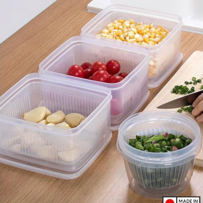 Bộ 02 chiếc hộp đựng thực phẩm 2 lớp Nakaya 1100ml hàng nội địa Nhật Bản (Made in Japan)