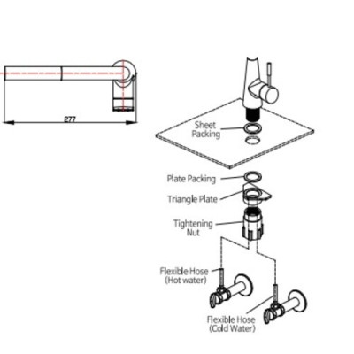 VÒI RỬA CHÉN DÂY RÚT NÓNG LẠNH CAO CẤP LIZENS K4612X