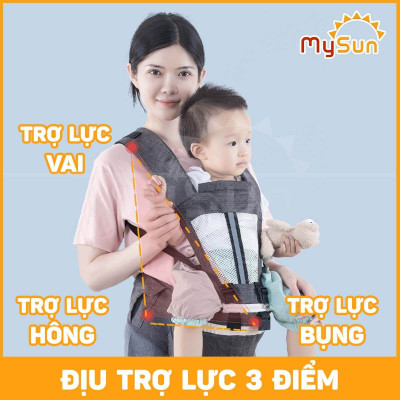 Đai địu cho trẻ em bé 1 2 3 tuổi ngồi đi xe máy an toàn MySun