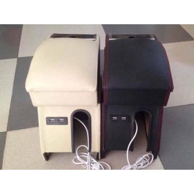 Hộp Tỳ Tay Dành Cho Xe GRAND I10 2014-2020 -Mẫu Gỗ, có cổng USB lắp đặt dễ dàng