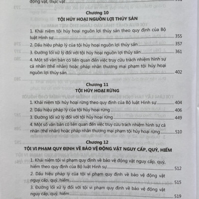 Bình Luận Các Tội Phạm Tong Lĩnh Vực Môi Trường