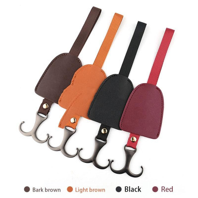 Móc Hợp Kim Bọc Da Cao Cấp, Treo Đồ Gắn Sau Lưng Ghế Ôtô, Treo Đồ Tiện Dụng Nhỏ Gọn, Gọn Gàng Trong Xe Hơi. TakyHome 9722