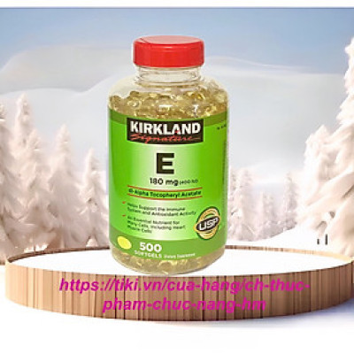 Viên uống bổ sung Vitamin E  400 IU -  chai 500 viên, của Mỹ, làm đẹp da, chống lão hóa