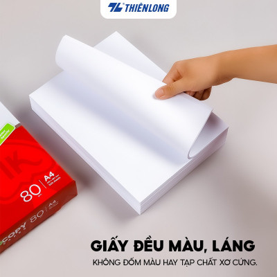 Combo 5 Ream giấy A4 80 gsm IK Copy (500 tờ) - Hàng nhập khẩu Indonesia Hàng nguyên thùng chất lượng cao