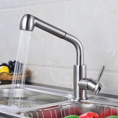 Vòi rửa bát Valenza sus304 nóng lạnh rút dây 02