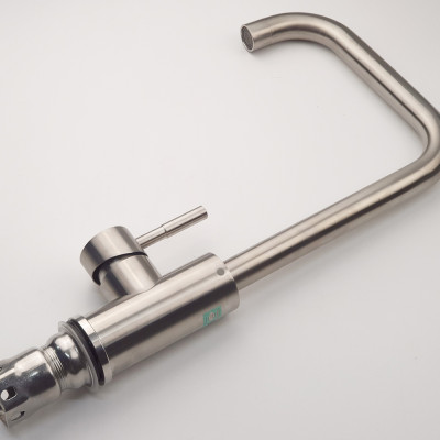 Vòi rửa chén nóng lạnh Inox SUS 304 Eurolife EL-T001 (Trắng bạc)