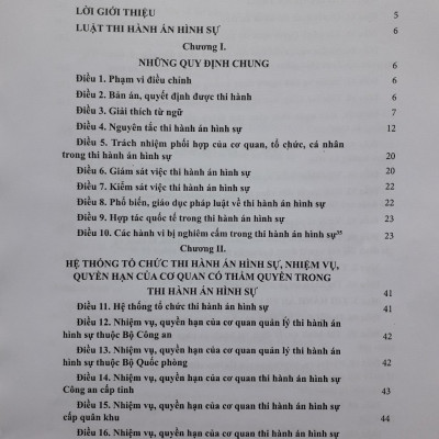 Chỉ Dẫn Luật Thi Hành Án Hình Sự