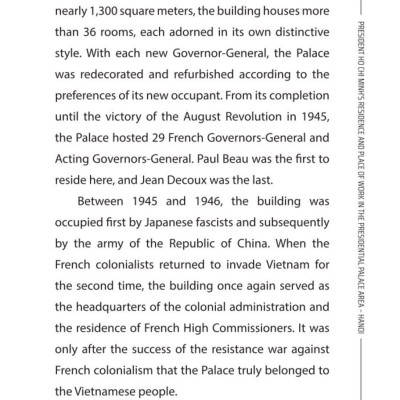 President Ho Chi Minh’s Residence  and Place of Work in the Presidential Palace Area - Ha Noi