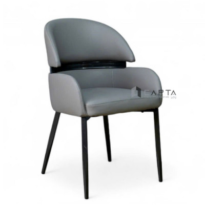 Ghế trang điểm nệm pvc ECO 36A-P Nội thất Capta Ghế nhà hàng ghế ăn cao cấp bọc da có tay tựa chân sắt sơn đen tại tp hcm