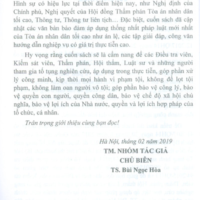 Những Điểm Mới Của Bộ Luật Hình Sự Năm 2015 (Sửa Đổi, Bổ Sung Năm 2017) Và Các Văn Bản Hướng Dẫn Thi Hành