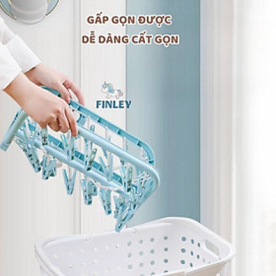 Móc Chùm Nhựa PP Cao Cấp 32 Kẹp Xoay 360 độ linh hoạt, có thể gấp gọn